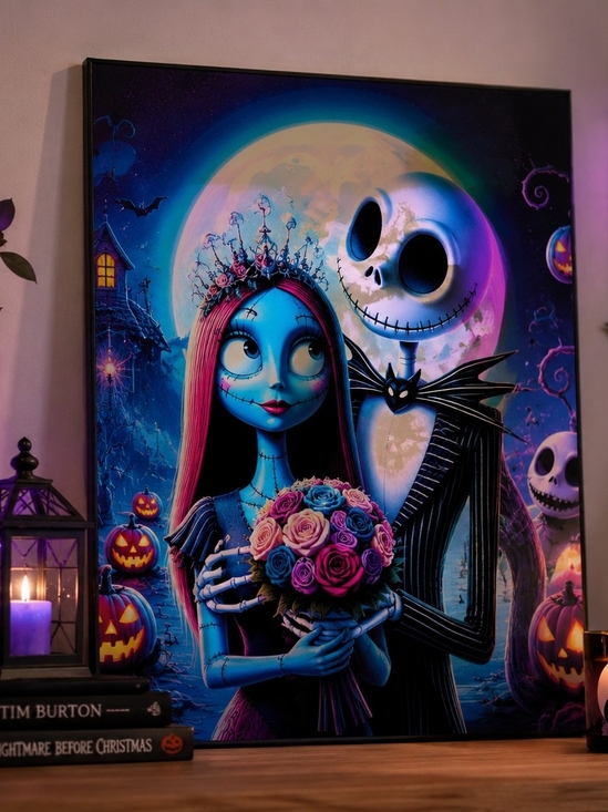 Other - Jack & Sally 3D Lenticular Poster 12x16 Changing Image Wall Art